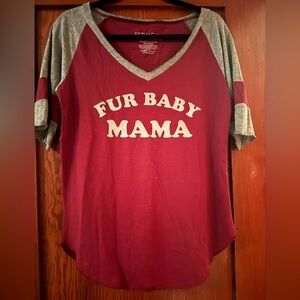 Fur baby mama tee shirt